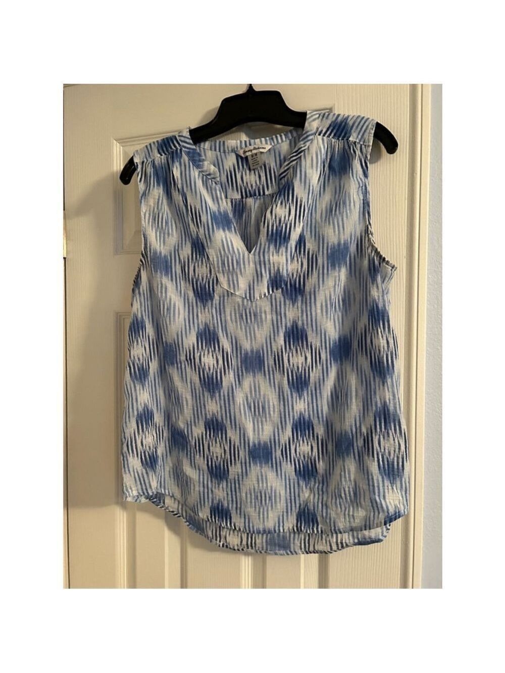 Women's Tommy Bahama Blue Sleeveless Blouse Size M